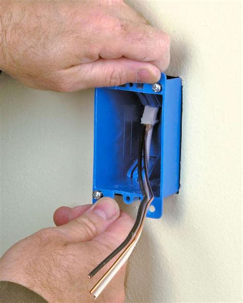 attaching a fixture with a plug to an electrical box|plastic electrical box installation.